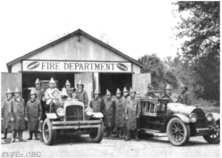 1930: First Fire House, Equipment and Crew 
 1930- 1934